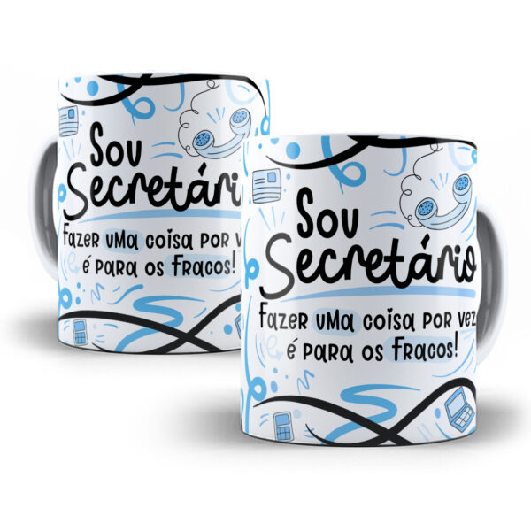 Arte Caneca Secretário(a) Flork Profissões Sublimação Png