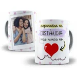 Arte Caneca Separadas na Distância mas Nunca no Coração