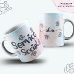 Arte Caneca Serviço Social Feminina