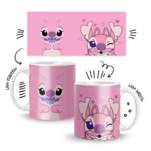 Arte Caneca Stich E Angel Sublimacao We Love Stitch 4