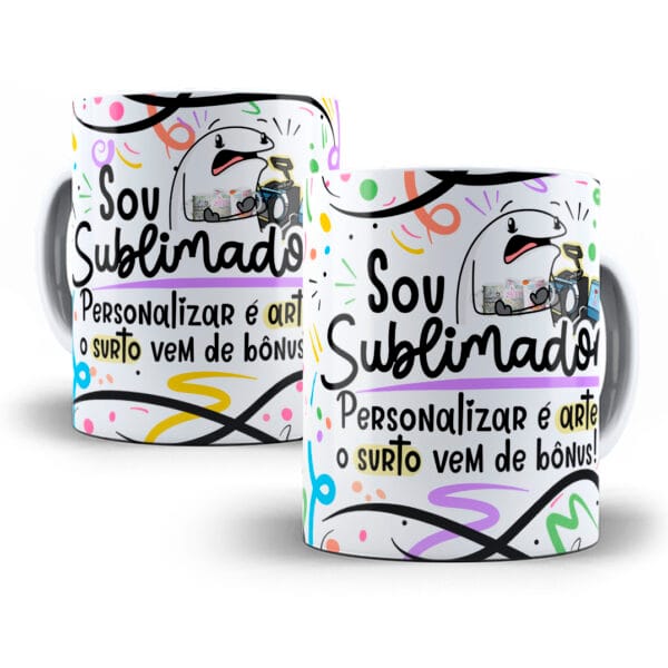 Arte Caneca Sublimador Flork Profissões Sublimação Png