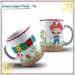 Arte Caneca Super Mario Cute