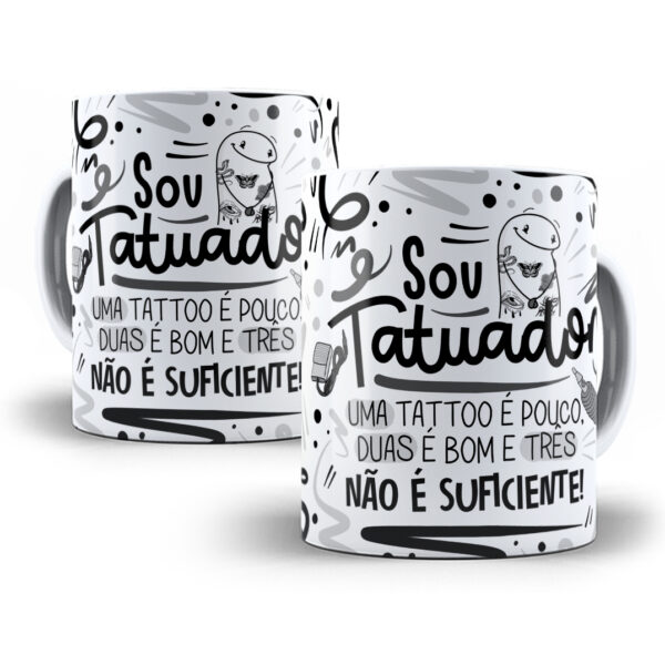 Arte Caneca Tatuador Flork Profissões Sublimação Png