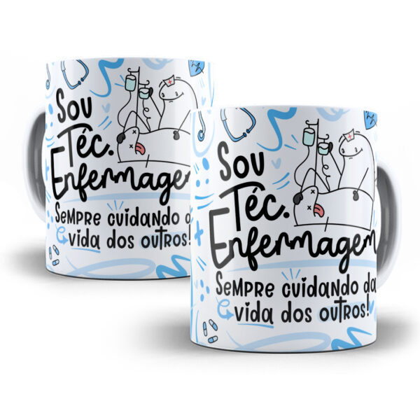 Arte Caneca Téc. Enfermagem Flork Profissões Sublimação Png