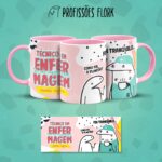 Arte Caneca Técnico Enfermagem Profissões Flork Arquivo Jpg