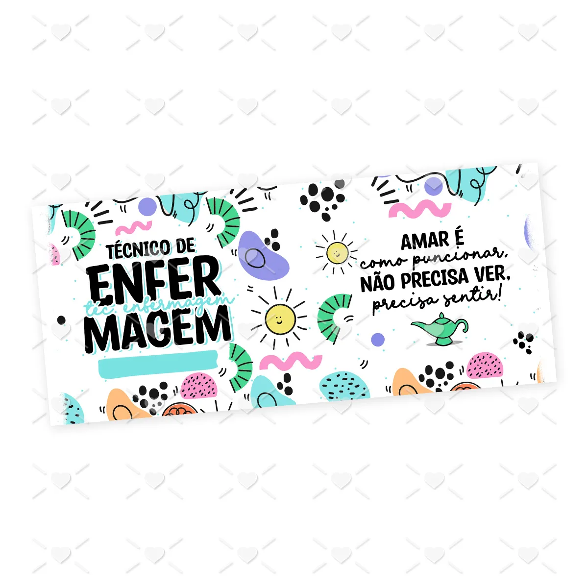 Arte Caneca Técnico(a) de Enfermagem Profissões Coloridas