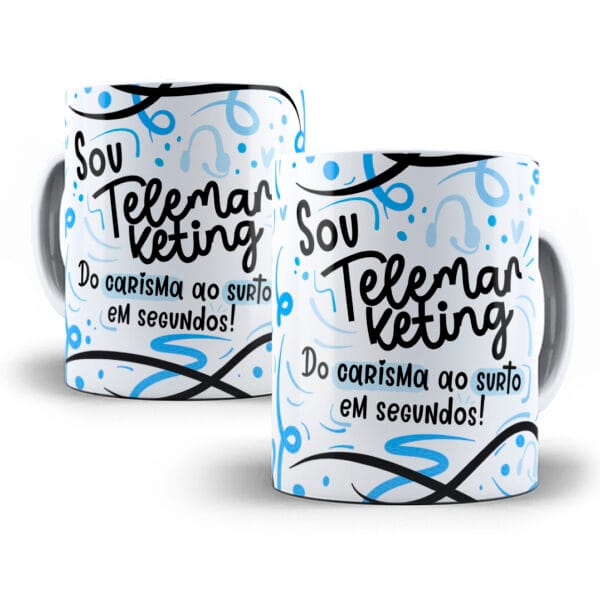 Arte Caneca Telemarketing Flork Profissões Sublimação Png