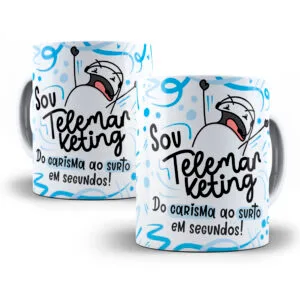 Arte Caneca Telemarketing Flork Profissões Sublimação Png