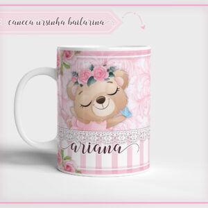 Arte Caneca Ursinha Bailarina - Arquivo Digital