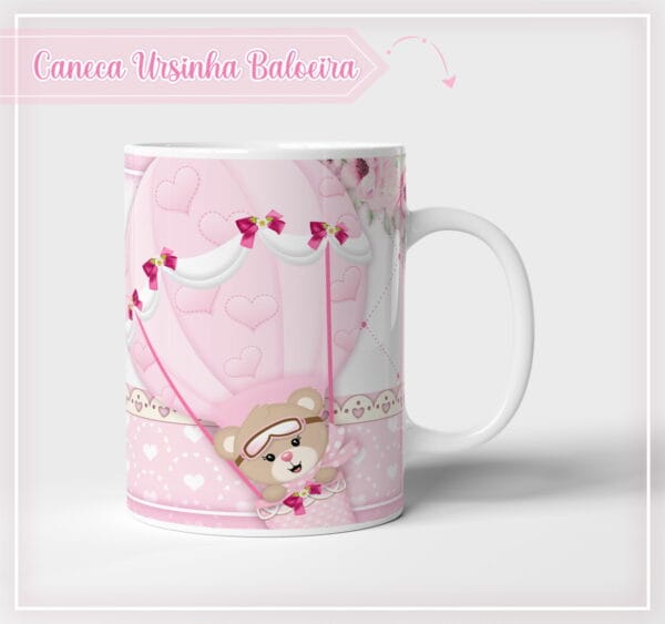 Arte Caneca Ursinha Baloeira