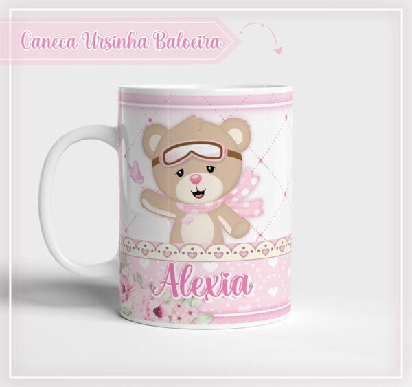Arte Caneca Ursinha Baloeira