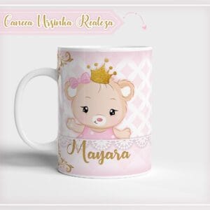 Arte Caneca Ursinha Realeza