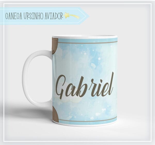 Arte Caneca Ursinho Aviador