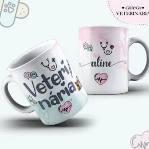Arte Caneca Veterinária Feminina 18 Arte Caneca Veterinária Feminina