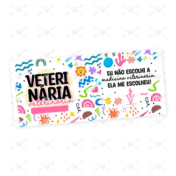 Arte Caneca Veterinário(a) Profissões Coloridas