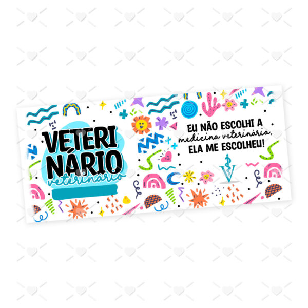 Arte Caneca Veterinário(a) Profissões Coloridas