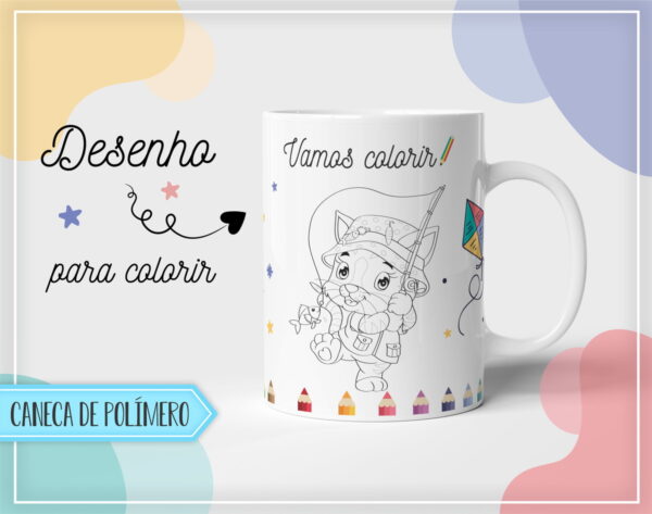 Arte Canecas Polímero Para Colorir