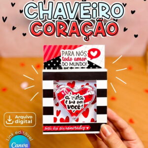 Arte Chaveiro Namorados 2025 - Arquivo Digital