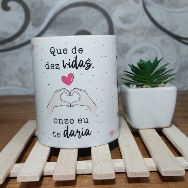 Arte Digital Caneca 11 Vidas Declaração para Mãe - Png