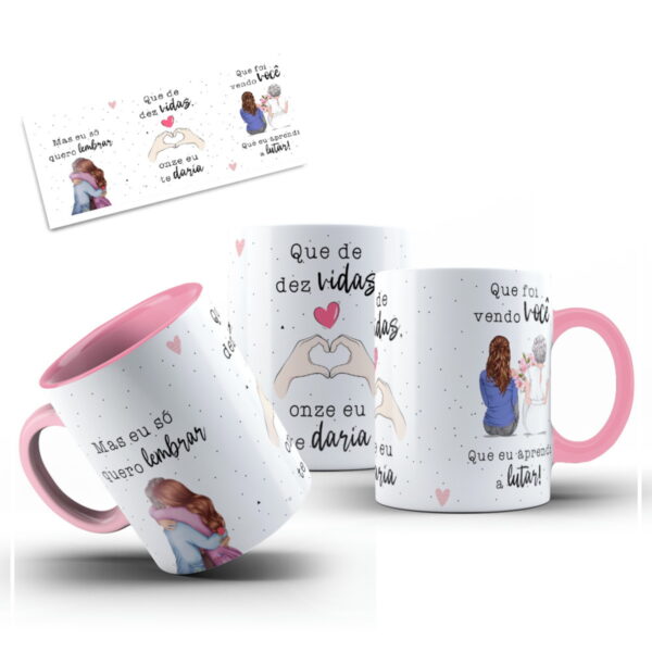 Arte Digital Caneca 11 Vidas Declaração para Mãe - Png