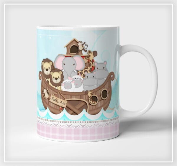 Arte Digital Caneca Arca de Noé Menina