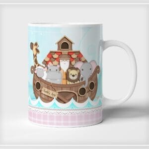 Arte Digital Caneca Arca de Noé Menina
