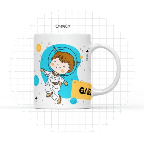 Arte Digital Caneca Astronauta