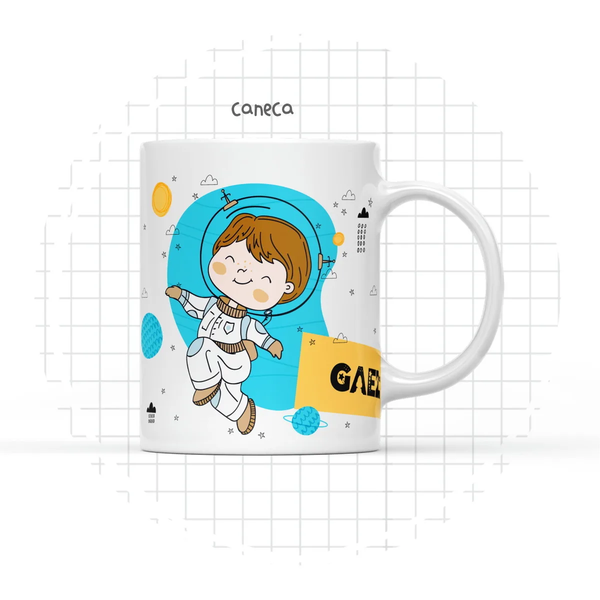 Arte Digital Caneca Astronauta 2 Arte Digital Caneca Astronauta