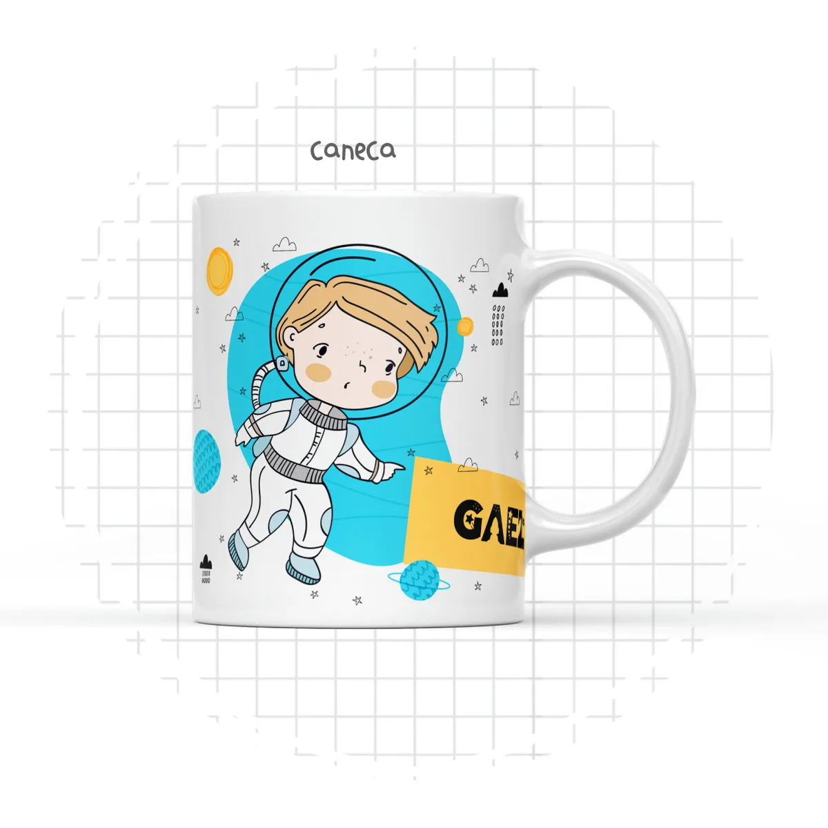 Arte Digital Caneca Astronauta 3 Arte Digital Caneca Astronauta