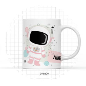 Arte Digital Caneca Astronauta Menina - Arquivo Digital 34 Arte Digital Caneca Astronauta Menina - Arquivo Digital