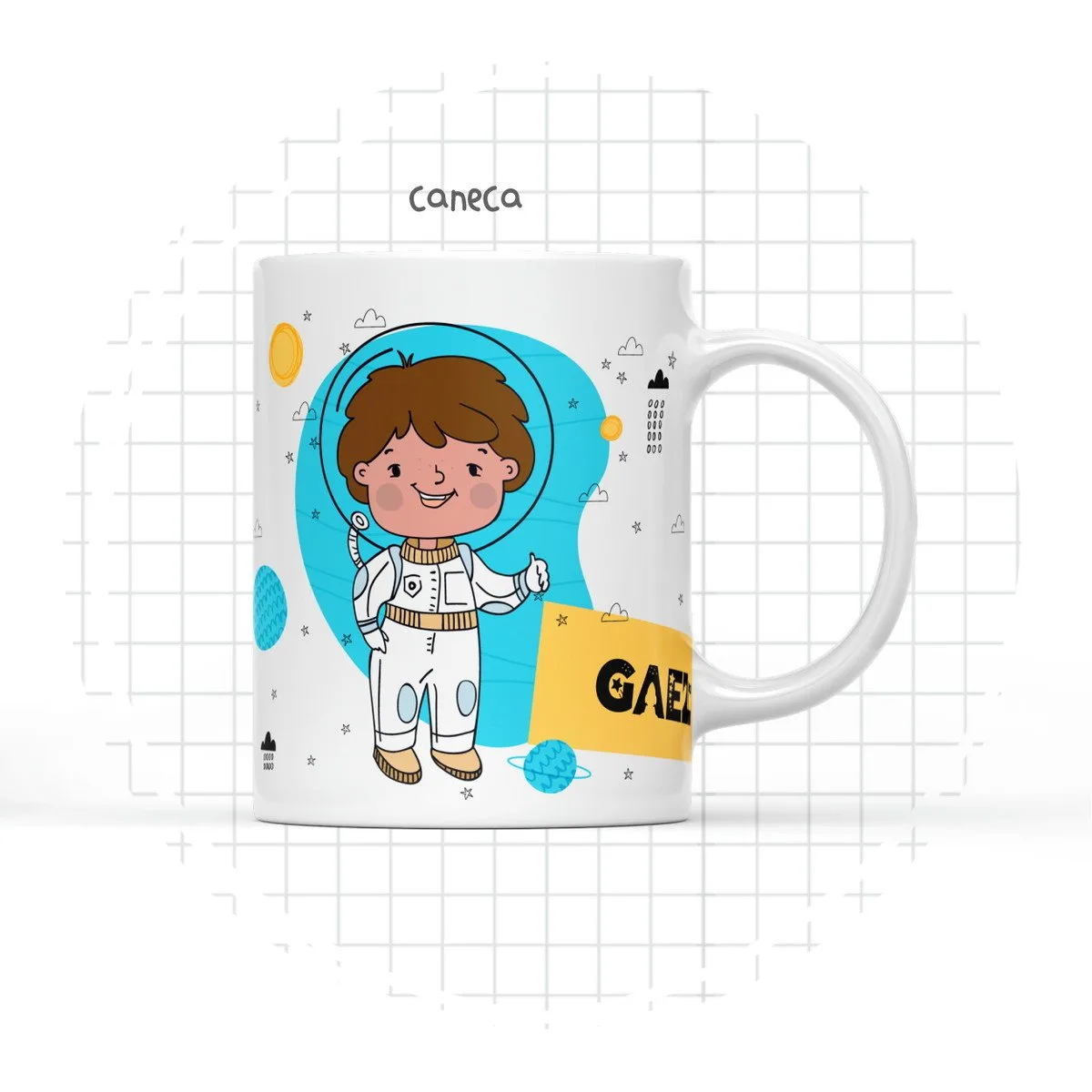 Arte Digital Caneca Astronauta 1 Arte Digital Caneca Astronauta