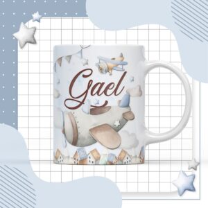 Arte Digital Caneca Avião Vintage