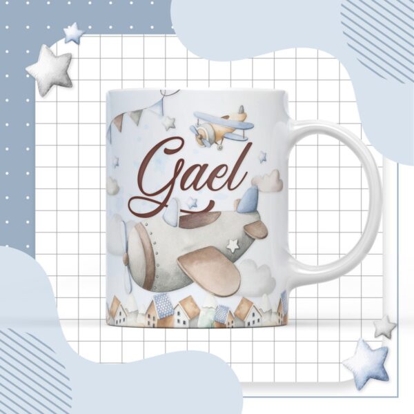 Arte Digital Caneca Avião Vintage