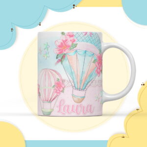 Arte Digital Caneca Balão de Ar Menina - Arquivo Digital 6 Arte Digital Caneca Balão de Ar Menina - Arquivo Digital