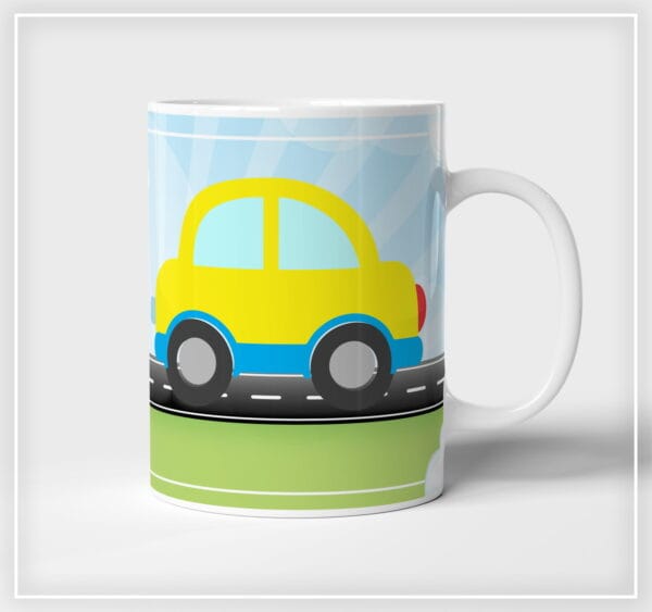 Arte Digital Caneca Carrinhos
