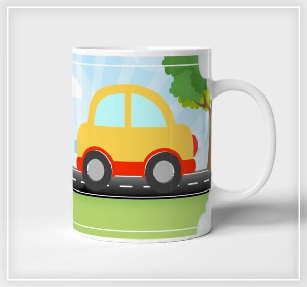 Arte Digital Caneca Carrinhos