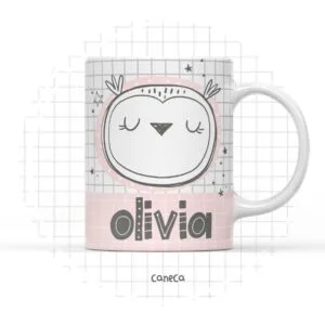 Arte Digital Caneca Coruja Escandinava