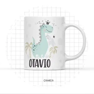 Arte Digital Caneca Dino Menino