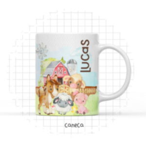 Arte Digital Caneca Fazendinha Baby - Arquivo Digital