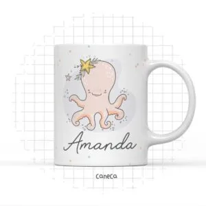 Arte Digital Caneca Fundo do Mar Menina 17 Arte Digital Caneca Fundo do Mar Menina