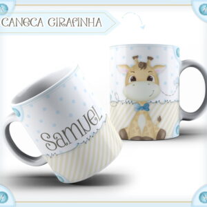 Arte Digital Caneca Girafinha Menino - Arquivo Digital