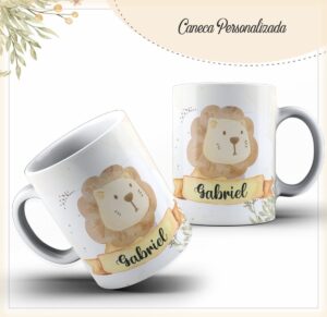 Arte Digital Caneca Leãozinho Fofo
