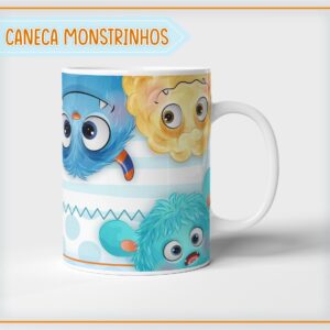 Arte Digital Caneca Monstrinhos