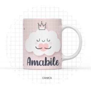 Arte Digital Caneca Nuvem Menina
