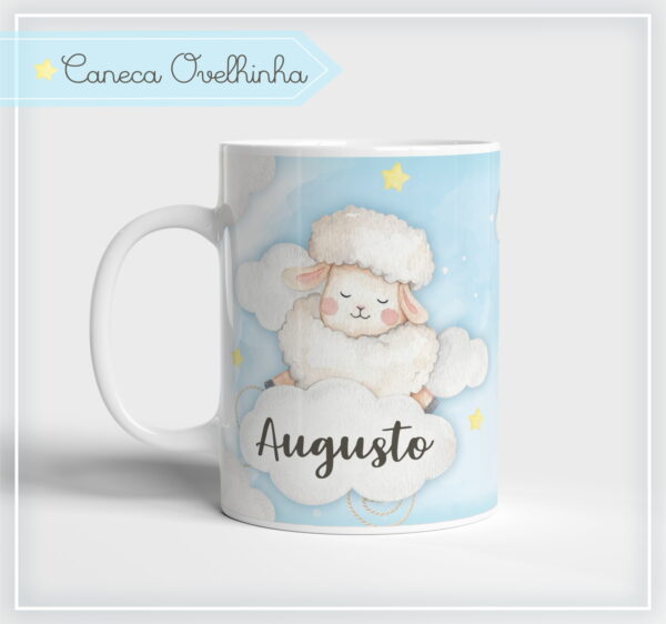 Arte Digital Caneca Ovelhinha Menino