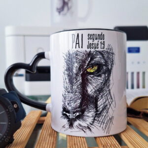 Arte Digital Caneca Pai Segundo Josué 19 Forte e Corajoso