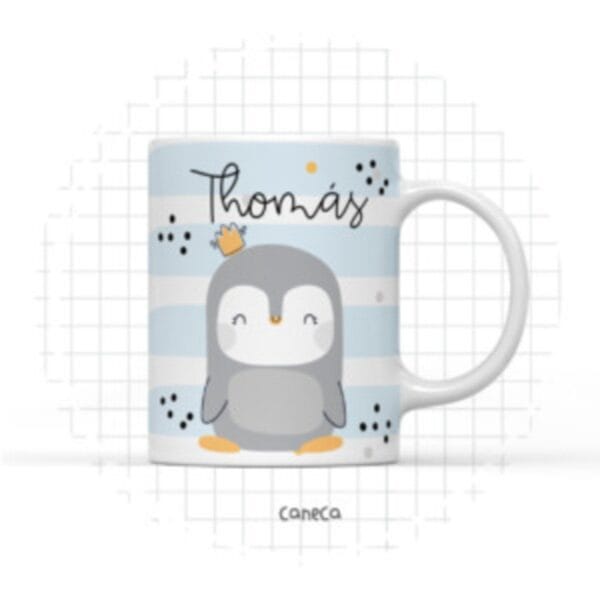 Arte Digital Caneca Pinguim