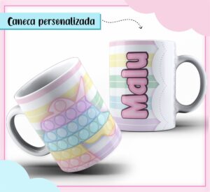 Arte Digital Caneca Pop It Menina