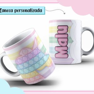 Arte Digital Caneca Pop It Menina