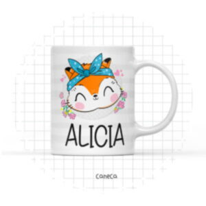 Arte Digital Caneca Raposinha Menina - Arquivo Digital